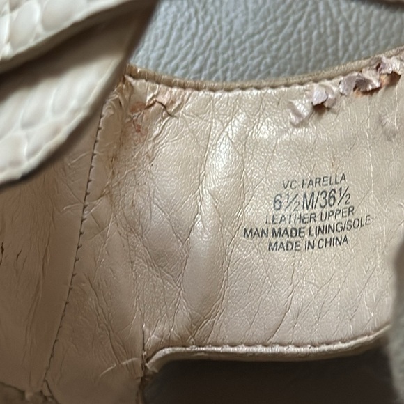 Vince Camuto Farella porcelain smooth crick ankle strap sandals heels Sz 6 1/2 - Picture 11 of 11